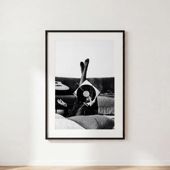 Turnadle Vinyl Record And Music Retro Turntable Music Poster , Poster Print Only ...