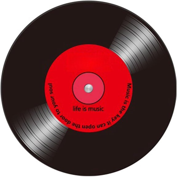 Vinyl Record Area Rug, Fashion Vinyl Record Floor Mat, Round Non Slip Rug((120X120cm),Style F)