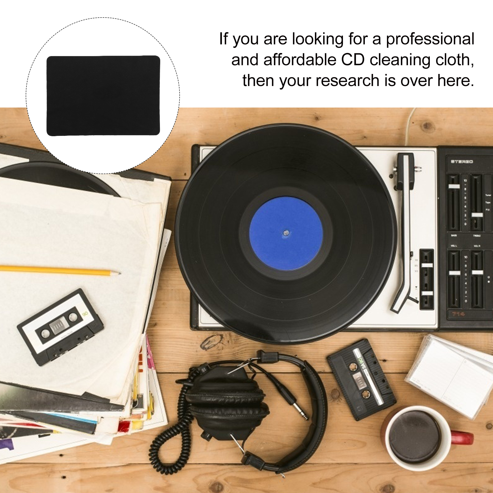 Vinyl Record Cleaning Cloth 5pcs Vinyl Records Cleaner CD Cleaning