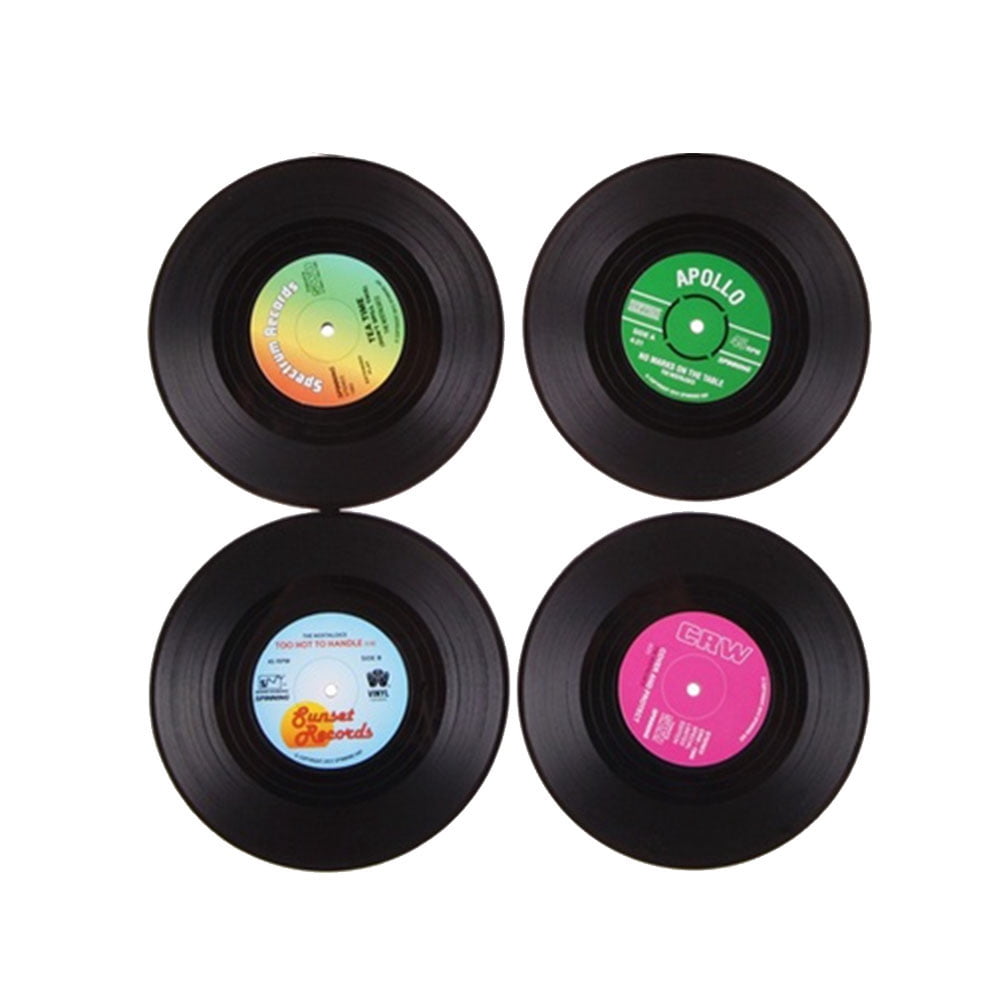 Vinyl Record Coasters,Retro Style Vinyl Coasters,Vintage Record Design ...