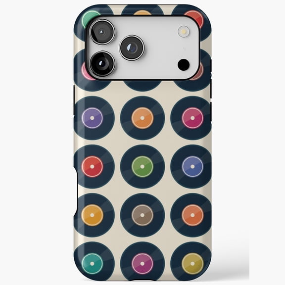 Vinyl Record Collection Music Art iPhone Case 11 to 17 Pro Max