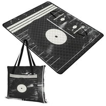 Vinyl Record Extra Large Picnic Beach Blanket Waterproof Sand Proof Portable Outdoor Mat 60x80