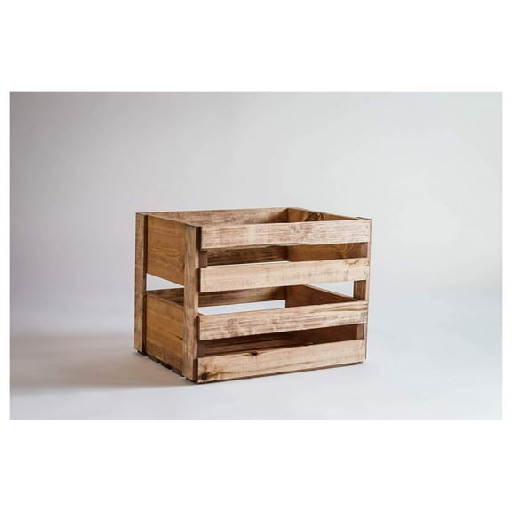 Vinyl Record Holder Wood Crate