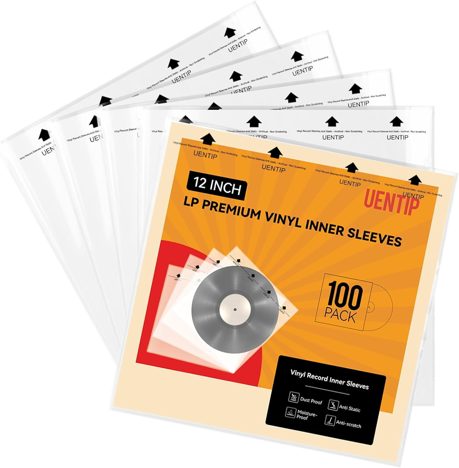 Vinyl Record Inner Sleeves Covers 3Layers of Archival Quality 100