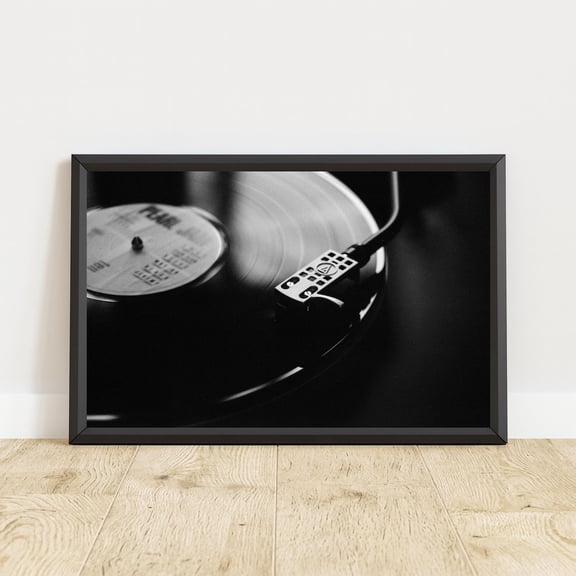 Vinyl Record Music Poster with Retro Audiophile Room Decor Unframed Paper Print