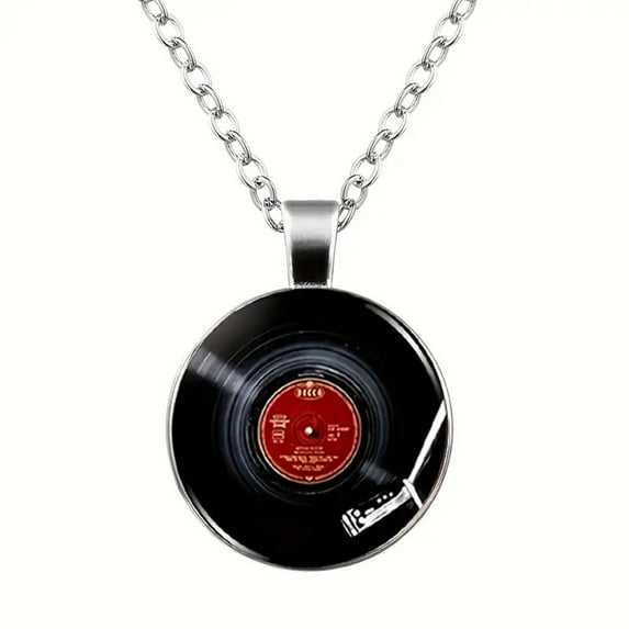 Vinyl Record Necklace DJ Vintage 80's Hair Music Metal Shred Passion Love