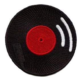 Vinyl Record On Turntable Patch Music Audiophile Iron On Patch