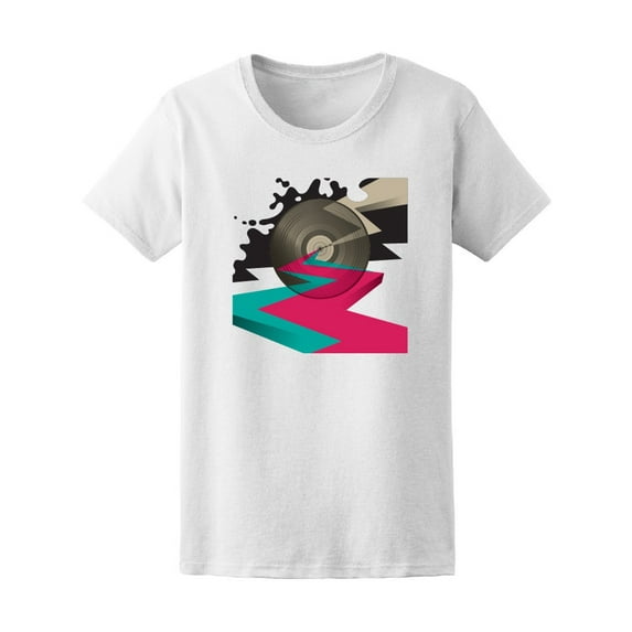 Vinyl Record Path T-Shirt Men -Image by Shutterstock, Male x-Large