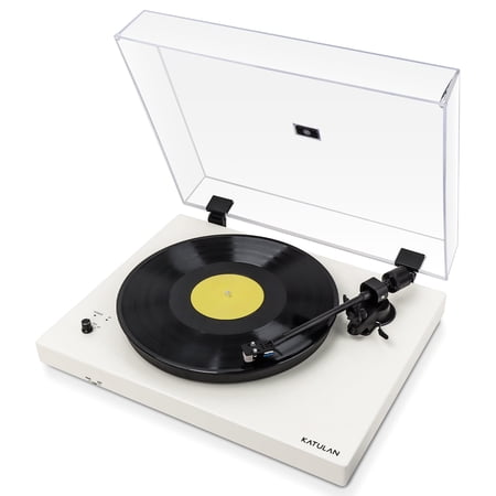 Vinyl Record Player with Bluetooth Connection, High-Fidelity Turntable Record Player Bluetooth, Built-in Pre-amp, Adjustable Counterweight, Wireless Vinyl Turntable Support 33/45 RPM, AT-3600L