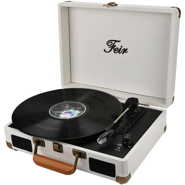 Vinyl Record Player Bluetooth With Speakers 3 Speed Portable Turntable