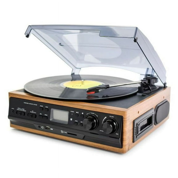 Vinyl Record Player Modern Record Antique Phonograph Audio Old Record Player Radio U Disk Tape Bluetooth Multifunction ,Accurate Channel Search