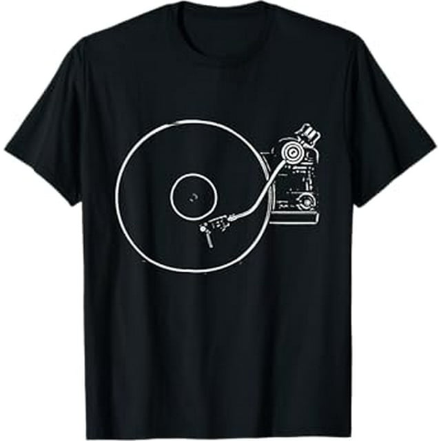 Vinyl Record Player Sketch Drawing TShirt