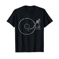 thumbnail image 1 of Vinyl Record Player Sketch Drawing T-shirt, 1 of 5