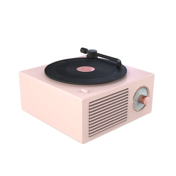 Vinyl Record Player Speaker Wireless Portable Mini Steel Retro Atomic Speaker Radio Cassette Recorder ,Media Combo