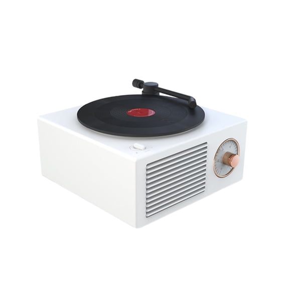 Vinyl Record Player Speaker Wireless Portable Mini Steel Retro Atomic Speaker Radio Cassette Recorder ,Media Combo