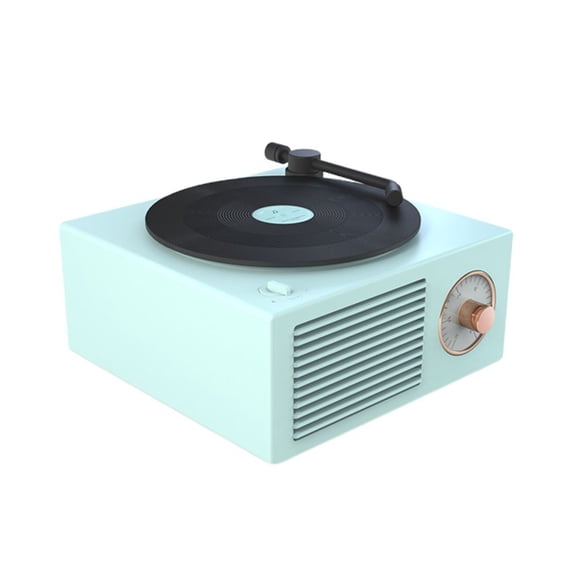 Vinyl Record Player Speaker Wireless Portable Mini Steel Retro Atomic Speaker Radio Cassette Recorder