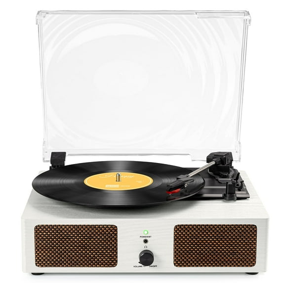 Vinyl Record Player Wireless Turntable with Built-in Speakers and USB Belt-Driven Vintage Phonograph Record Player 3 Speed for Entertainment and Home Decoration
