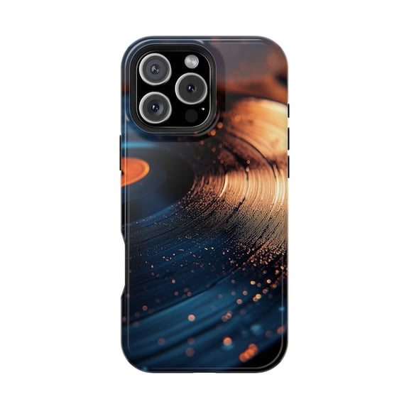 Vinyl Record Retro Artwork Phone Case Closeup Music Grooves for iPhone 17 16 15 14 13 12 11 Pro Max
