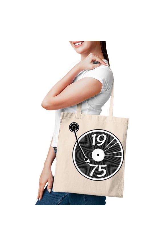 Vinyl Record Seventies Music Birthday Tote Bags