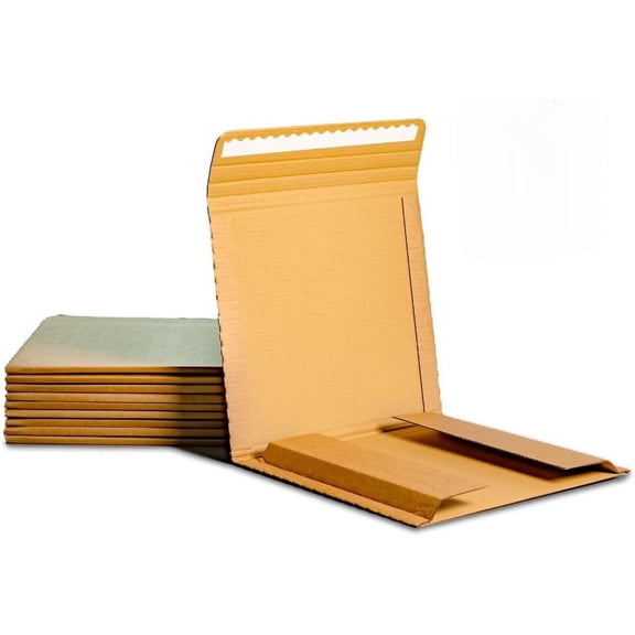 Vinyl Record Shipping Boxes with Fragile Stickers, LP Mailers 12 inch, Vinyl Record Mailer Hold 1-8 Records, LP Shipping Box 10-Pack, Record Album Mailers.