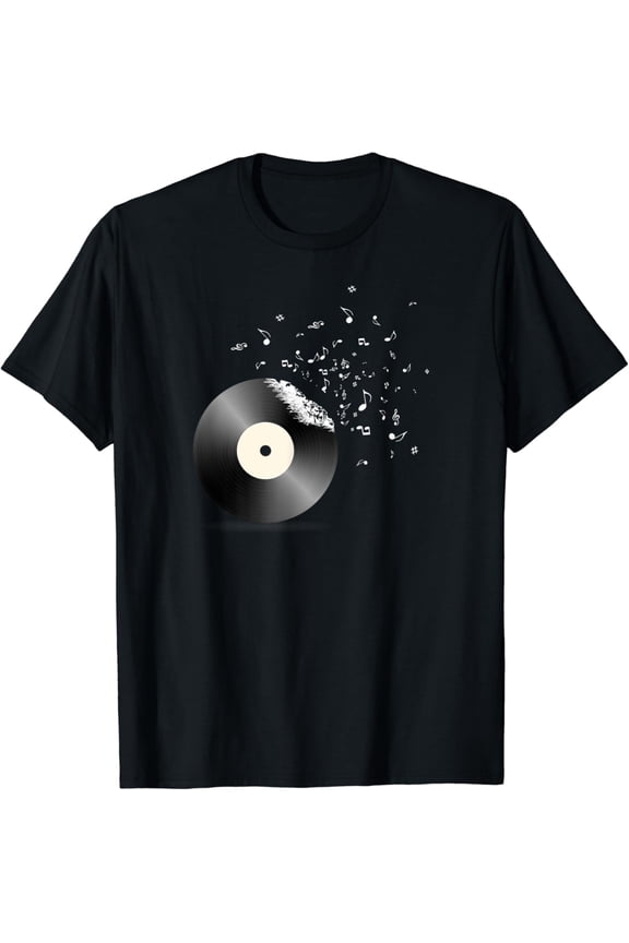 Vinyl Record Shirt - Music Notes T-Shirt