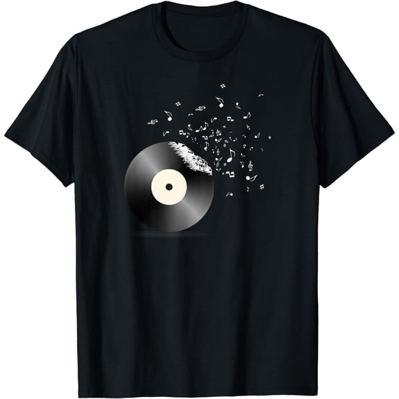 Vinyl Record Shirt - Music Notes T-Shirt