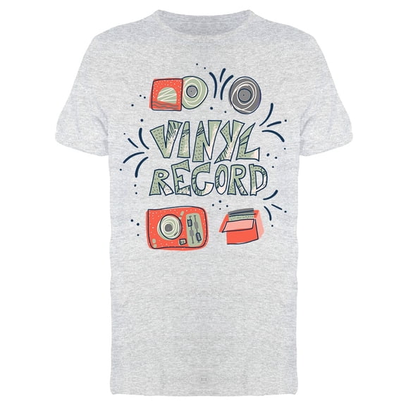 Vinyl Record Sketch  Tee Men's -Image by Shutterstock
