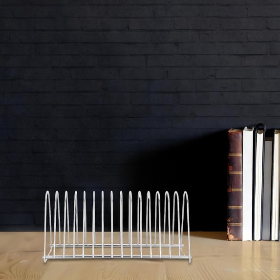 Vinyl Record Stand Storage Holder, Vinyl Record Drying Rack, Vinyl Records Drying Table Record Stand Stainless for 15 pcs Records, 10.7x4.3x5.2"