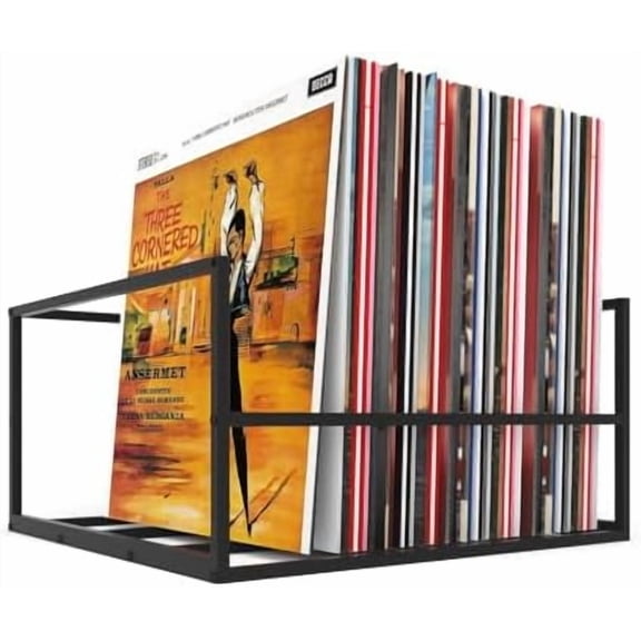 Vinyl Record Storage Black Metal,Vinyl Record Holder Stand Up to 70 LP Albums,Handmade Lp Albums Storage Rack$$Home Decor, Kitchen, & Other