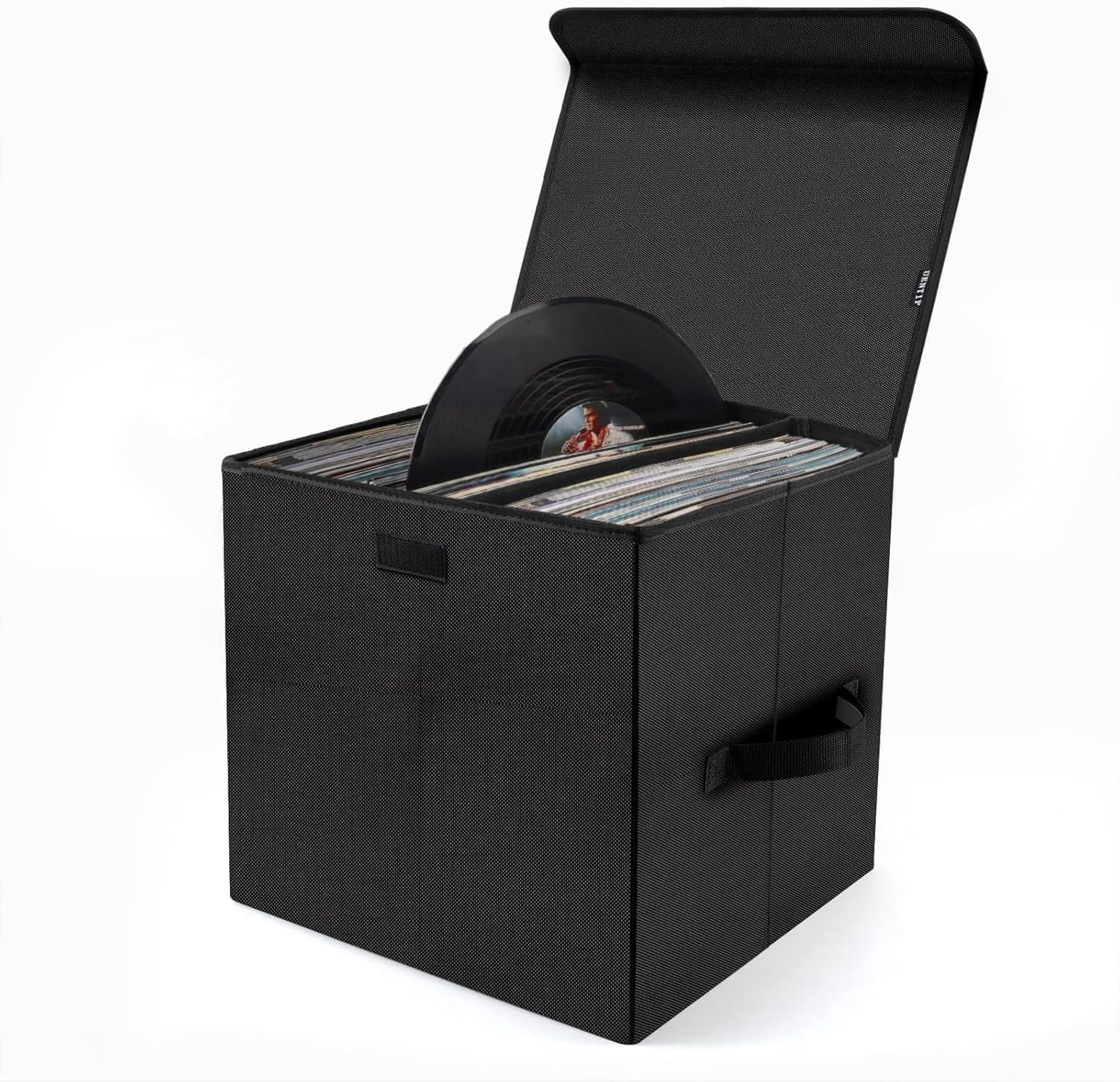 Vinyl Record Storage Box for 12 Inch LPs, Holds up to 80 Albums ...