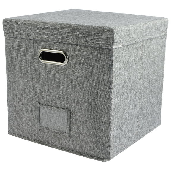 Vinyl Record Storage Box with Lid Stackable Album Storage Organizer Box Large Capacity Record Storage Box Hold UP 50 Albums for Moving Office Closet 33×33×33cm