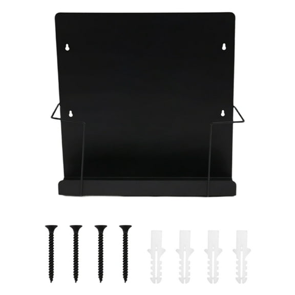 Vinyl Record Storage CD Display Holder Metal Vinyl Record Holder Matte Vinyl Wall Mount Decorative Vinyl Record Shelf,1 * Vinyl Record Storage,Black