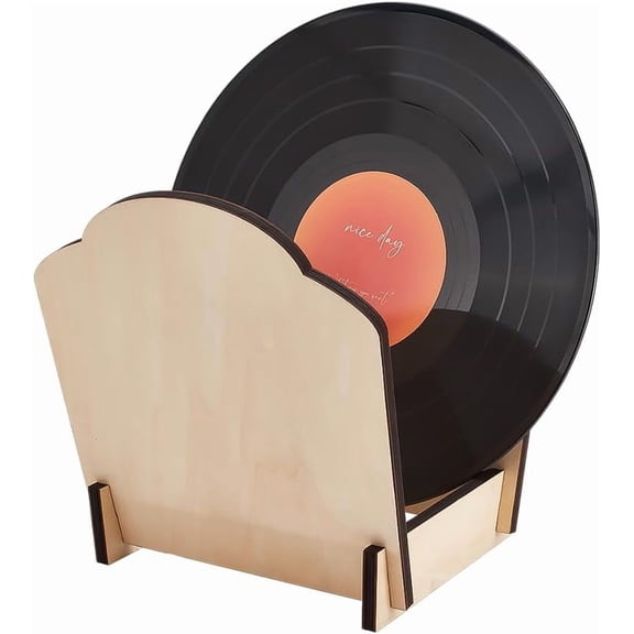 Vinyl Record Storage Display 8.86x7.24x9.06 inch Removable Modern Album Display with Non-Slip Deep Groove Design for DIY