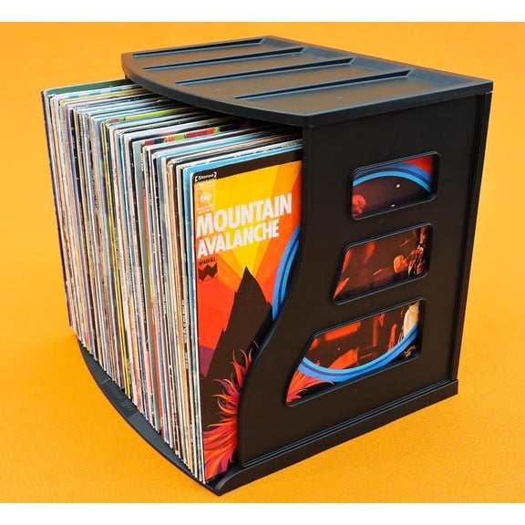 Vinyl Record Storage Holder, LP Box, Scrapbook 12x12 Paper Rack, Desktop Organizer, Ring Binder Stand, Vertical Book Shelf, Lever Arch Filing Crate, Photo Album Cube - Stackable$$Furniture