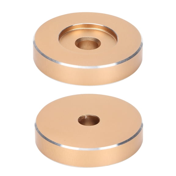 Vinyl Record Turntable Adapter 45 RPM Large Hole Conversion Gold Aluminum Clamp for Big Hole Records