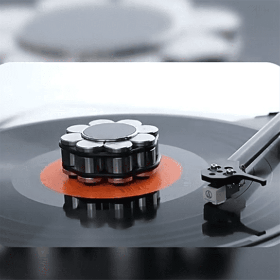 Vinyl Record Weight Stabilizer Disc Balanced Clamp for Turntable LP Record Player Accessories LP Record Player Weight,1 * for LP record player weight,Silver