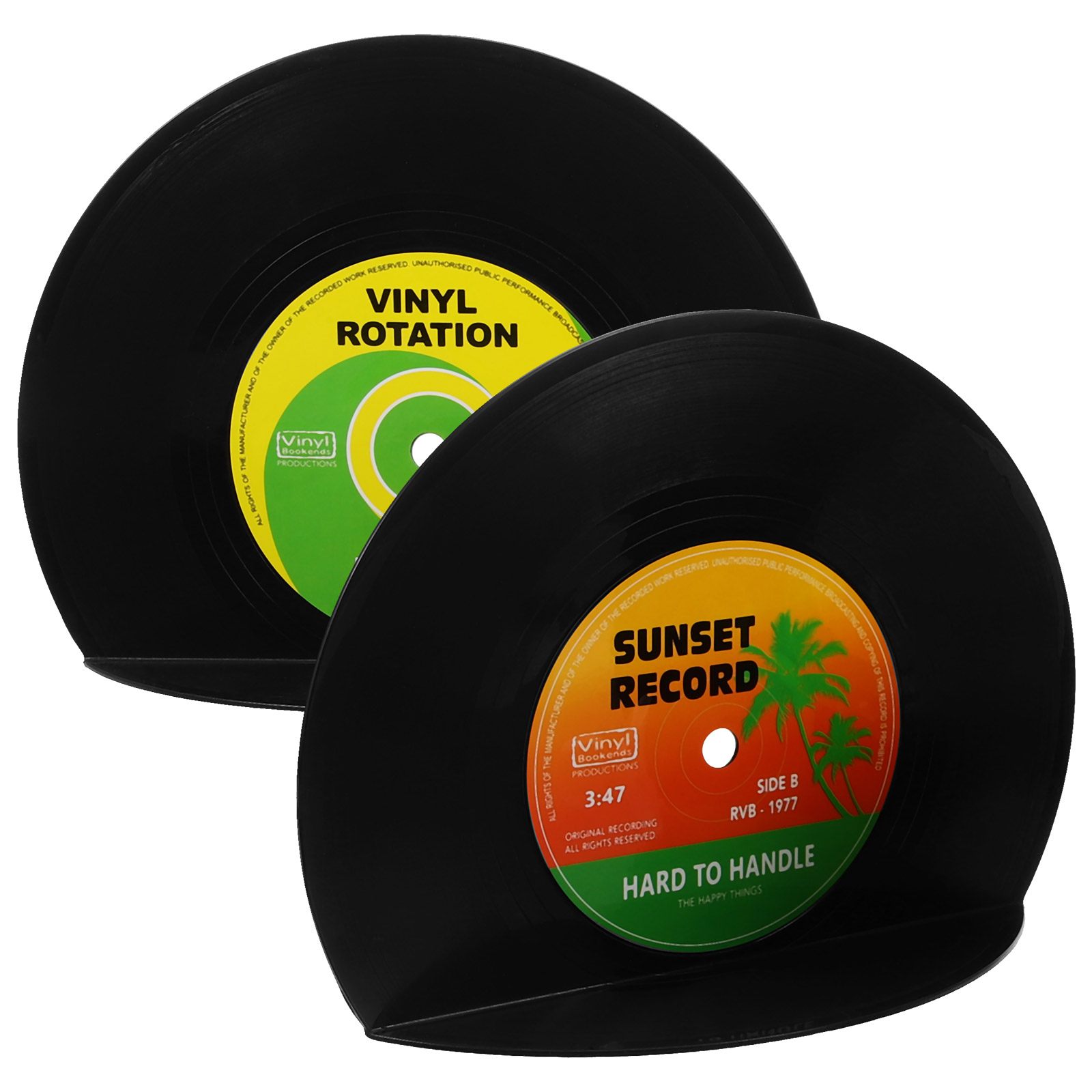 Vinyl Records Book Locket Decorative Book Ends Unique Bookends Vinyl