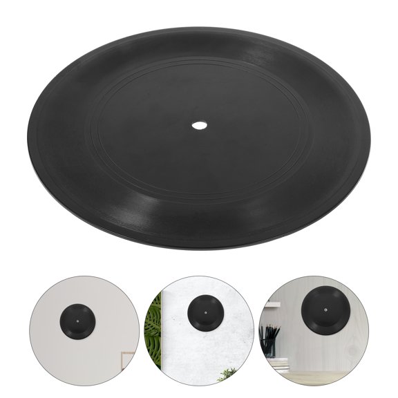 FRCOLOR Record Wall Mount Vinyl Record Wall Ornament Black 1Pcs