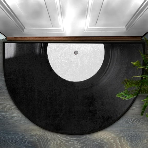 Vinyl Records, Music Records Mats for Front Door Entry Front Porch Doormat Non-Slip Carpet Rugs Floor Mat Decorative for Home Bathroom Kitchen Indoor 16x24 Inch