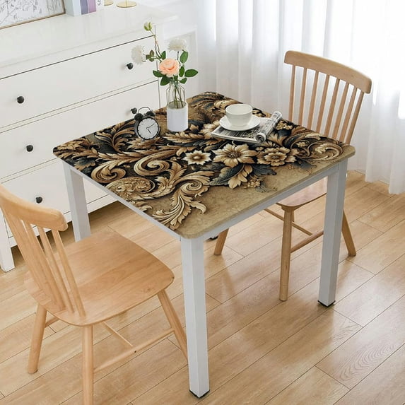 Vinyl Rectangle Tablecloth, Spring Garden Blooms and Buds Flannel Backed Table Cloth, Spring Hydrangea Floral
