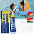 thumbnail image 1 of Vinyl Repair Kit Transparent, Air Mattress Patch Kit Heavy Duty, Pool Liner Patch Waterproof, for TPU, EVA, ABS, PVC, Inflatables, Swimming Pool, etc, 1 Set, Multisize, 1 of 8