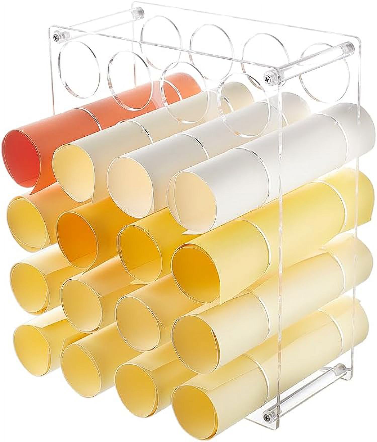 Vinyl Roll Storage Rack 20 Holes Vinyl Roll Holder Clear Acrylic