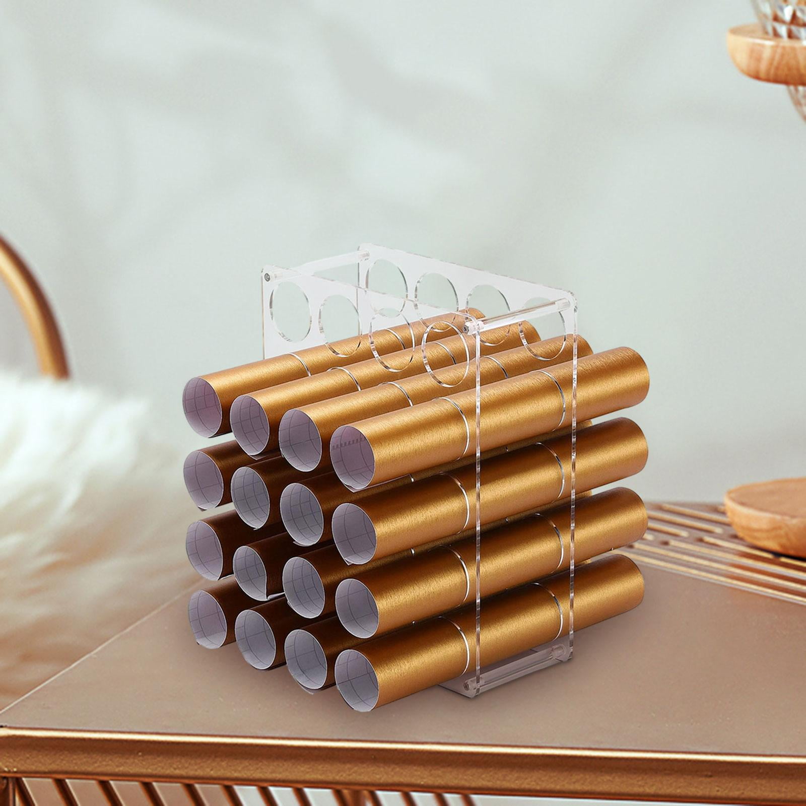 Vinyl Roll Storage Rack ,Acrylic Storage Organizer, 20 Holes ,Sturdy