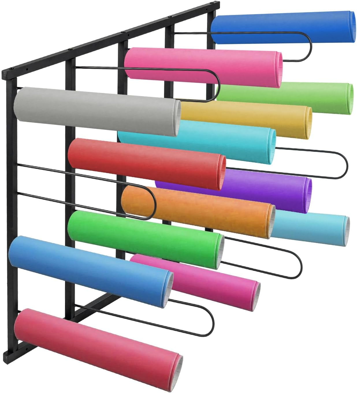 Vinyl Roll Wall Mount Storage Rack, 20 Rolls Vinyl Bulletin Blueprint ...
