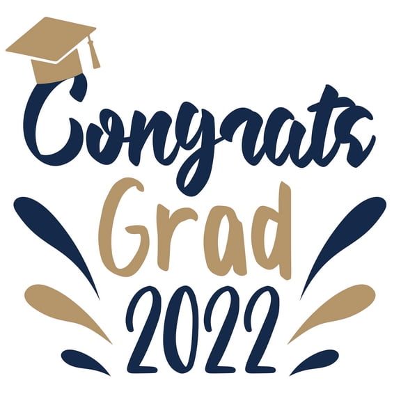 Vinyl Senior Class Of 2022 Bedroom Living Room Graduation Art Decoration 18" x 20" Congrats Grad 2022 Lettering Design Removable Wall Decal - Home Art Multicolored Easy To Apply Wall DÃ©cor Sticker