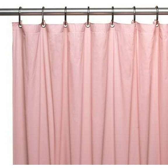Vinyl Shower Curtain Liner with Rustproof Metal Grommets for Bathroom Showers and Bathtubs Solid Pink 70" x 72"