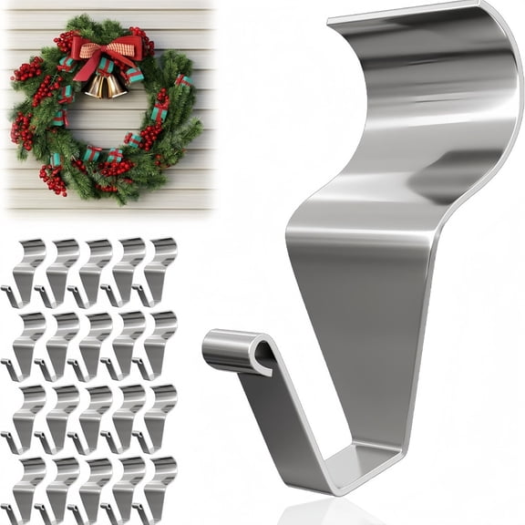 Vinyl Siding Hooks, (20 Pack) Heavy Duty Hooks for Vinyl Siding to Hang Things,Siding Clips to Hang String Lights & Decorations, Garland Wreath Hanger
