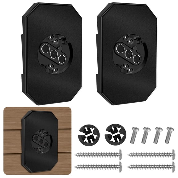 Vinyl Siding Mounting Blocks Kit, 2 Pack, With Built-in Electrical Box Plate