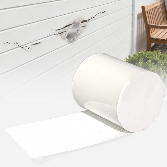 Vinyl Siding Repair Kit, Crack Hole Repair Siding Bathtub Patch Kit White Outdoor Wall House Patch Self Adhesive Waterproof Tape Easy to Install