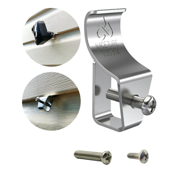 NACETURE Vinyl Siding Screws Clips, Stainless Steel Hooks, No-Hole ...